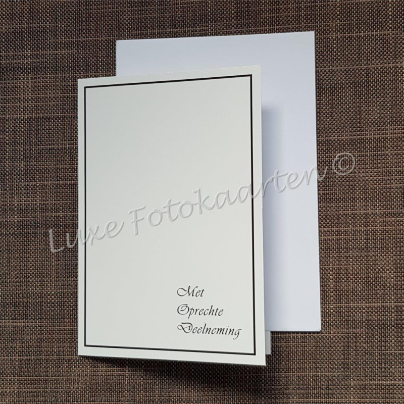 Wenskaart oprechte deelneming - Zwarte rand